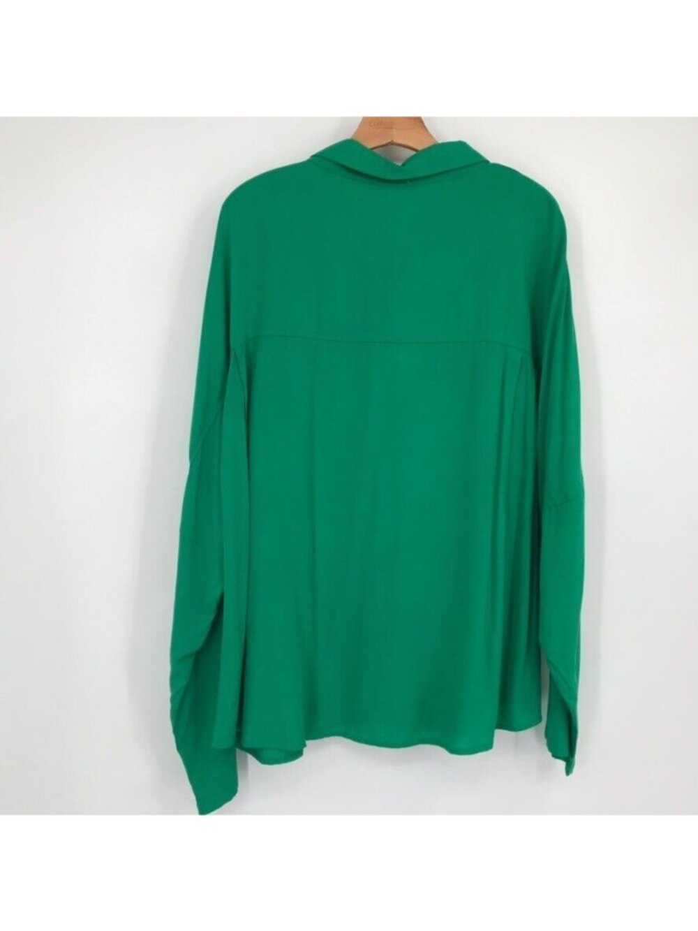 Andree Unit  Shirt Blouse Button Up 3/4 roll Sleeve green size 2x plus new $69 - Picture 2 of 5